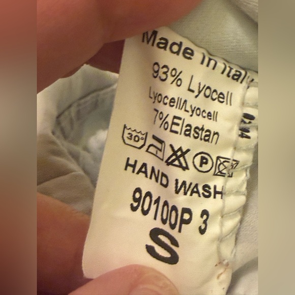 Bella Amore Made In Italy Gray Camouflage “magic stretch” Pants with raw hem. - Picture 7 of 11